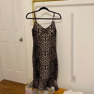 Cheetah midi slip dress